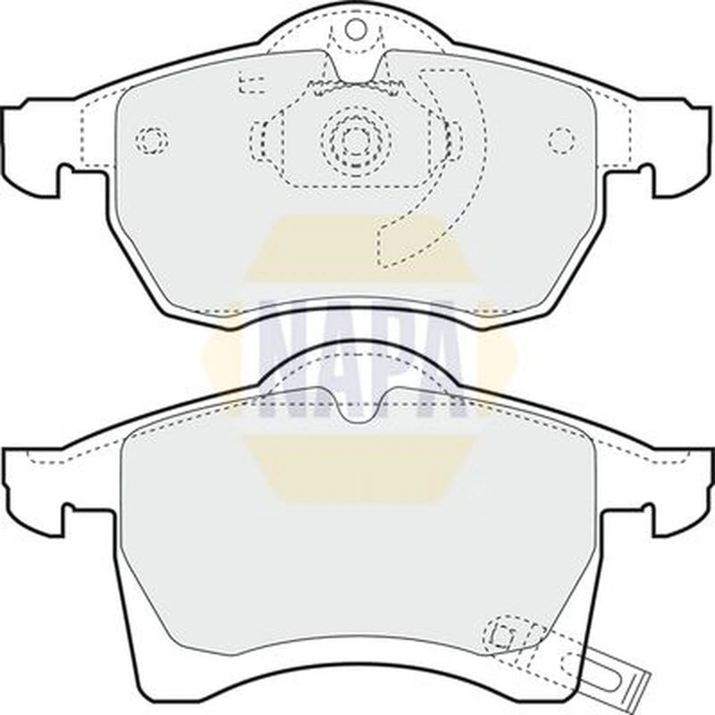 NAPA Front Brake Pad Set fits Opel Astra G 1998-2005 1.8 2.0 2.2