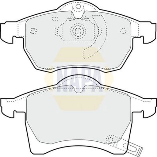 NAPA Front Brake Pad Set fits Opel Astra G 1998-2005 1.8 2.0 2.2