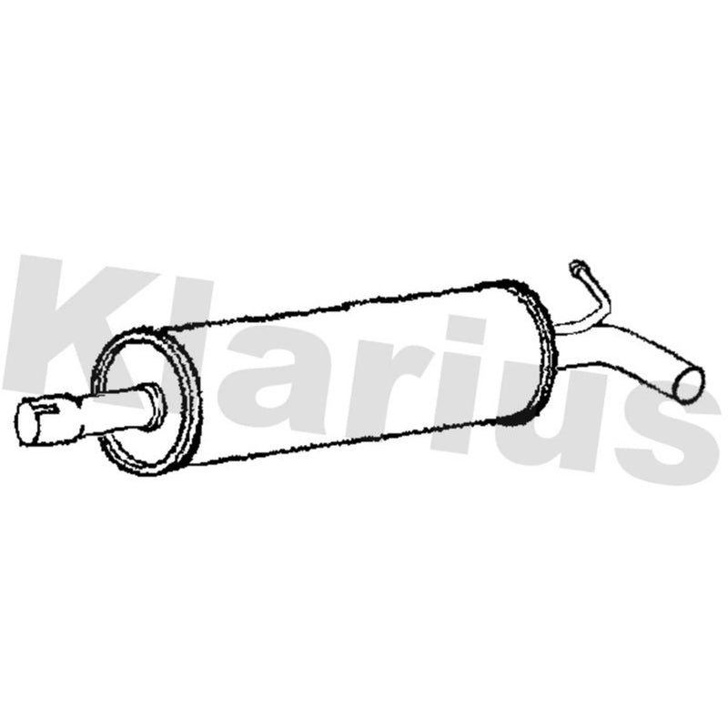 Klarius Box With Centre Pipe Centre fits Audi A3 2013-2020 1.4