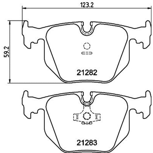 Mintex Rear Brake Pad Set fits BMW 5 1988-1995