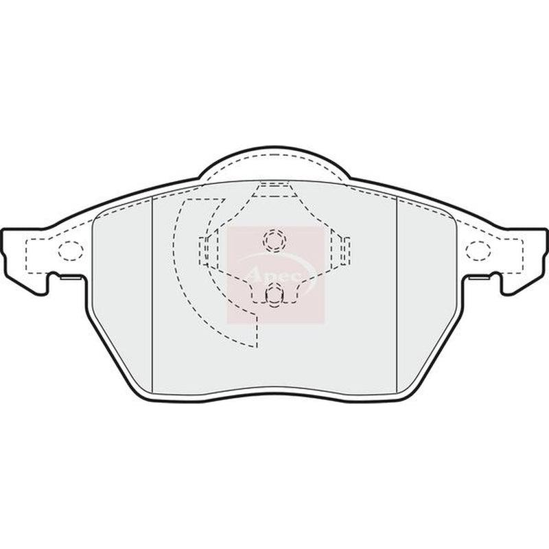 Apec Front Brake Pad Set fits Audi A3 1996-2003 1.8