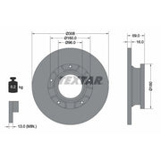 Textar 2 x Rear Brake Discs 92292603-x2