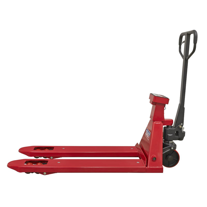 Sealey Pallet Truck with Scales 2000kg Capacity 1150 x 555mm PT1150SC Sealey - Dynamic Drive
