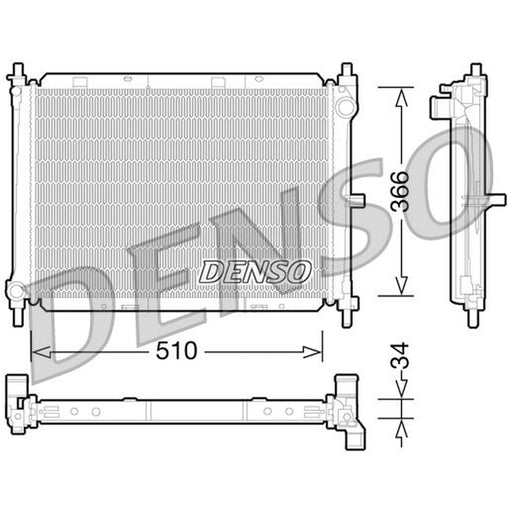 Denso Engine Radiator fits Nissan Micra III 2003-2010 1.5