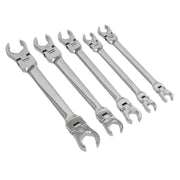 Sealey Premier Premier Flexi-Head Flare Nut Spanner Set 5pc AK2652 Sealey Premier - Dynamic Drive