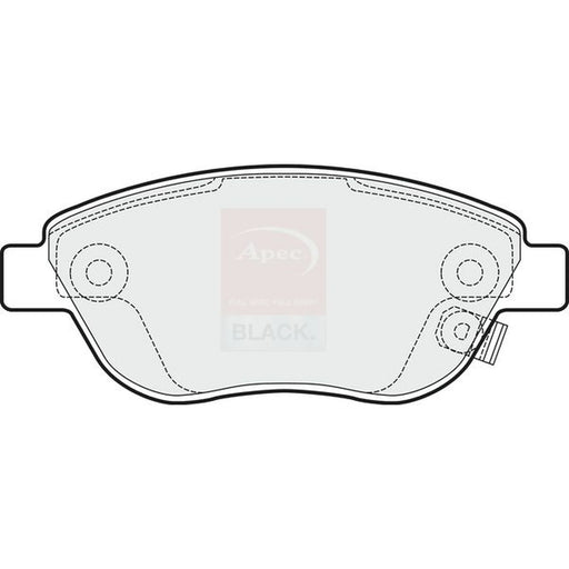 Apec Black Front Brake Pad Set fits Opel Corsa D 2006-2014 1.3