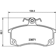 DON Front Brake Pad Set fits Lada 110 1995-2012 1.5 1.6 2.0