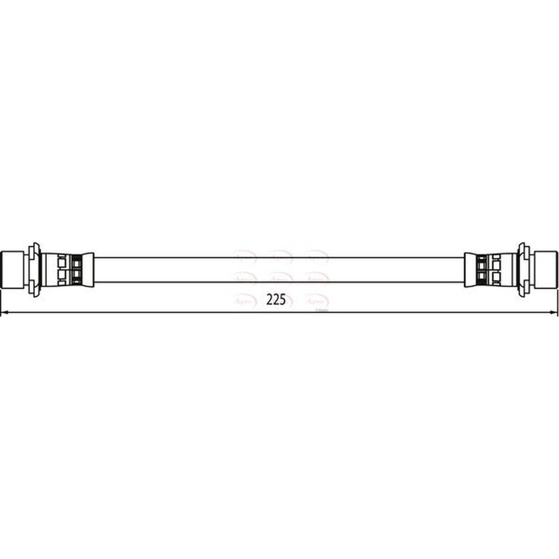 Apec Brake Hydraulic Hose Line Rear Left fits Toyota Urban Cruiser 2009-2016