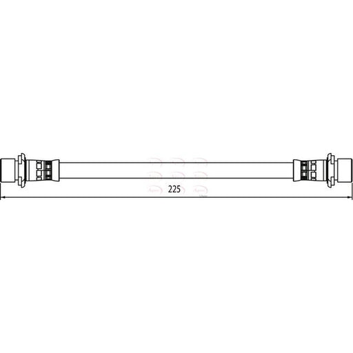 Apec Brake Hydraulic Hose Line Rear Left fits Toyota Urban Cruiser 2009-2016