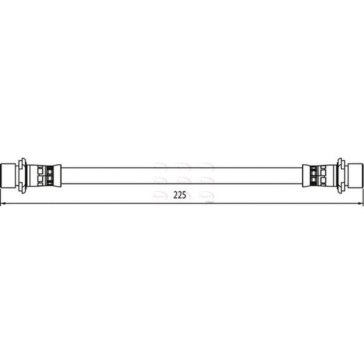 Apec Brake Hydraulic Hose Line Rear Left HOS4080
