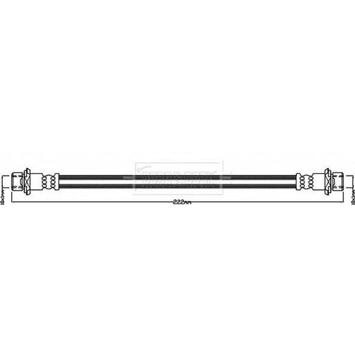 Borg & Beck Brake Hydraulic Hose Line inner BBH8336