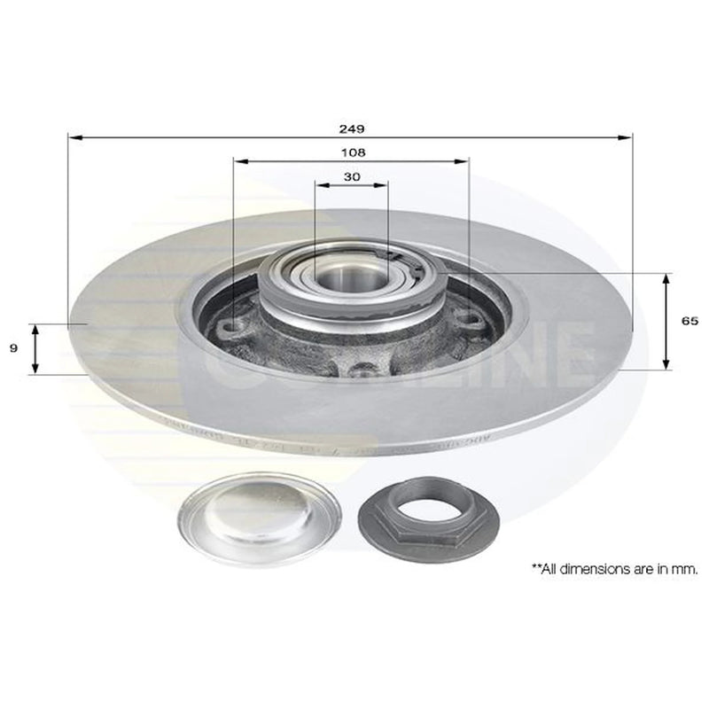 Comline Front & Rear Brake Discs & Pads fits Citroën C4 Cactus 2014-2018 1.2 1.6
