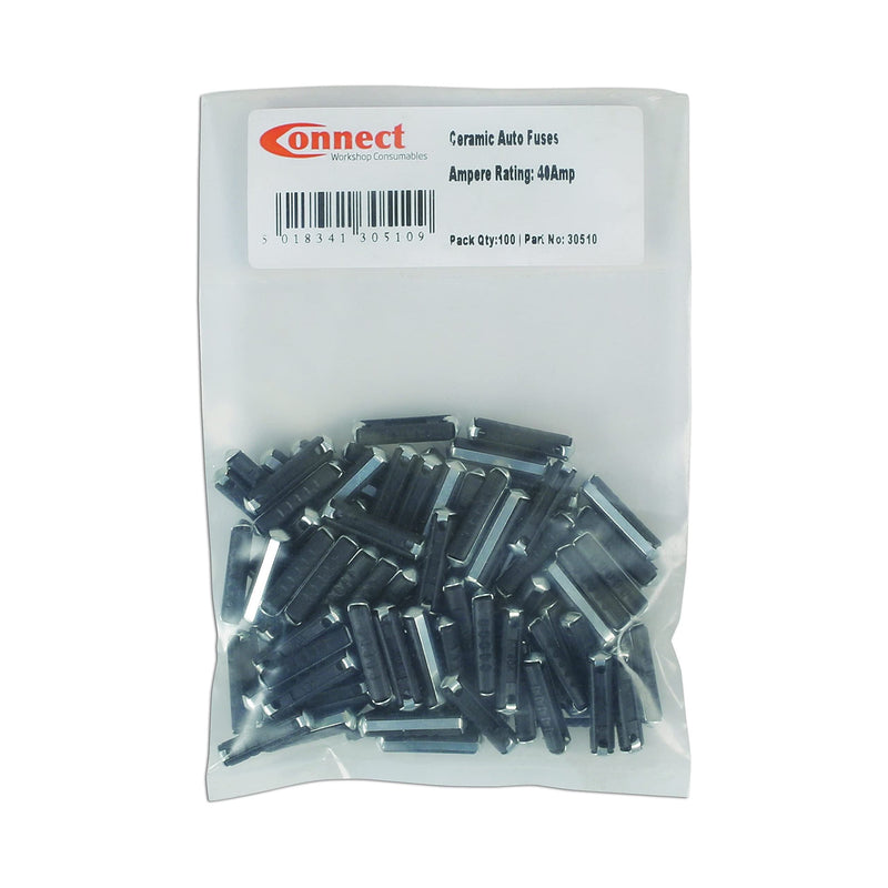 Connect Continental Auto Fuses 40A, Black 100pc 30510 Tool Connection - Dynamic Drive