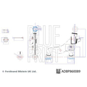 Blue Print Control/Trailing Arm Front Left fits Toyota Hilux Vigo VII Pickup