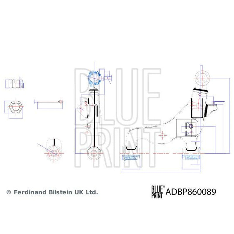 Blue Print Control/Trailing Arm Front Left ADBP860089