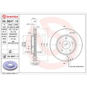 Brembo 2 x Front Brake Discs 09.B647.11-x2