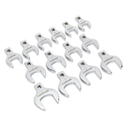 Sealey Crow's Foot Open End Spanner Set 14pc 1/2"Sq Drive Metric S01109 Sealey - Dynamic Drive