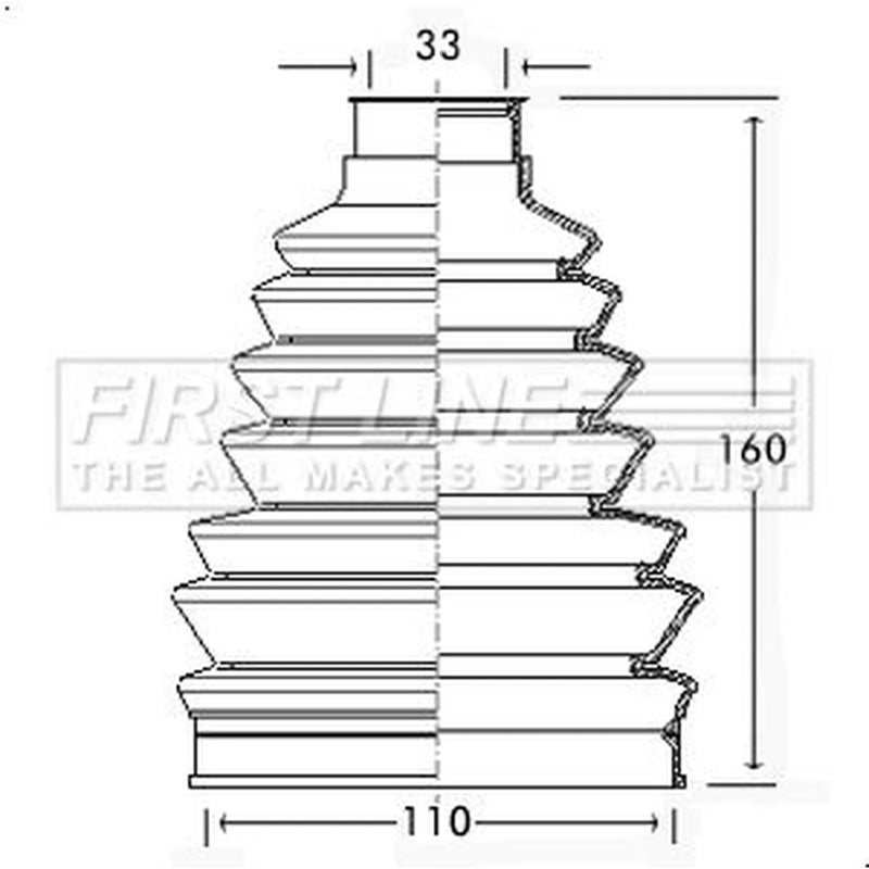 First Line Drive Shaft Bellow Kit Front Left Thermoplas fits Citroën Relay I Bus