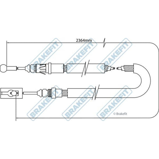 Apec Handbrake Cable Left Rear fits Citroën C8 2002 on 2.0 2.2
