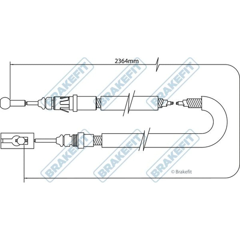 Apec Handbrake Cable Left Rear BBC3055