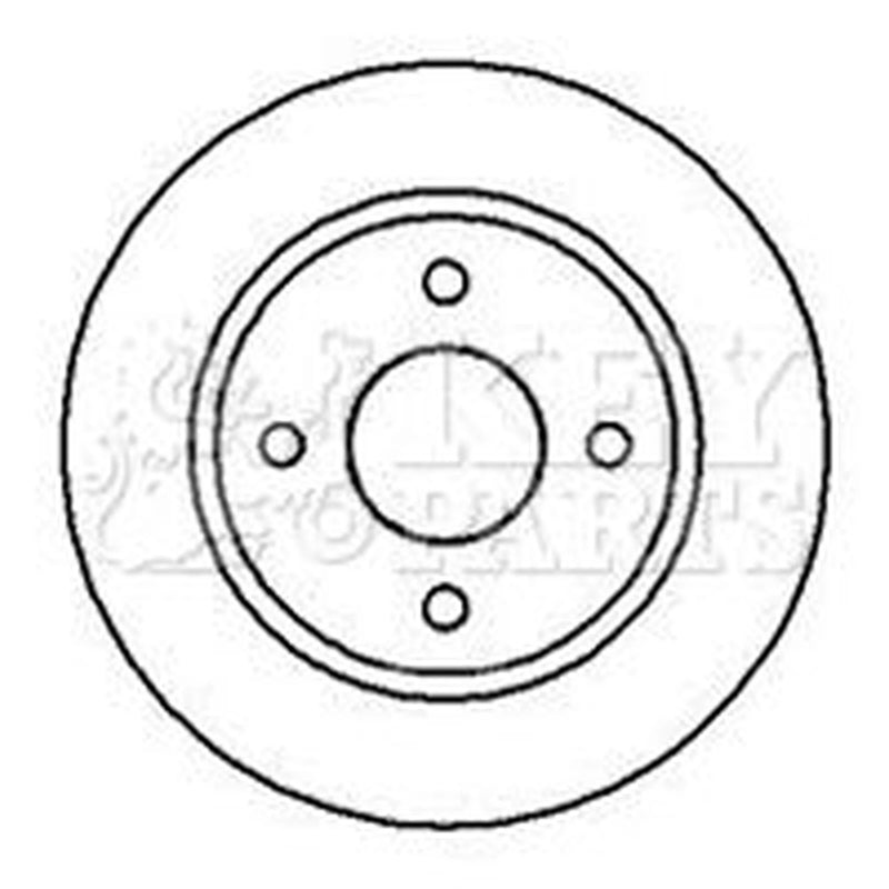 Key Parts 2 x Solid Brake Discs fits Nissan Micra II 1992-2003 1.0 1.3 1.4