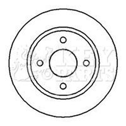 Key Parts 2 x Solid Brake Discs fits Nissan Micra II 1992-2003 1.0 1.3 1.4