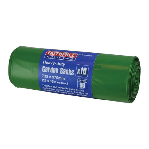 Faithfull Heavy-Duty Strong Garden Sacks (Roll 10) Faithfull - Dynamic Drive