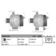Denso Car Alternator 12V DAN1282