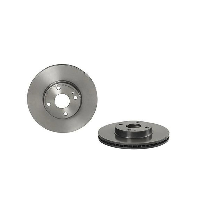 Brembo Front Brake Internally Vented Discs & Pads fits Mazda 2 2014 on 1.5