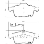 Mintex Front Brake Pad Set fits Alfa Romeo 159 2005-2011 1.8 1.9 2.2