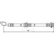 Apec Brake Hydraulic Hose Line Front Right fits Nissan Almera 2000-2006