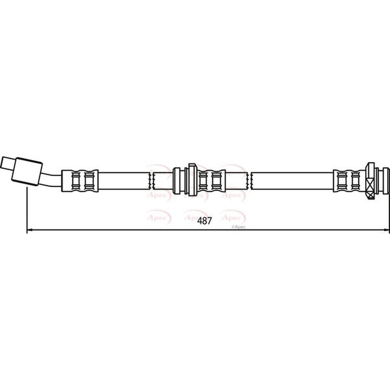 Apec Brake Hydraulic Hose Line Front Right fits Nissan Almera 2000-2006