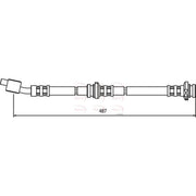 Apec Brake Hydraulic Hose Line Front Right HOS3342