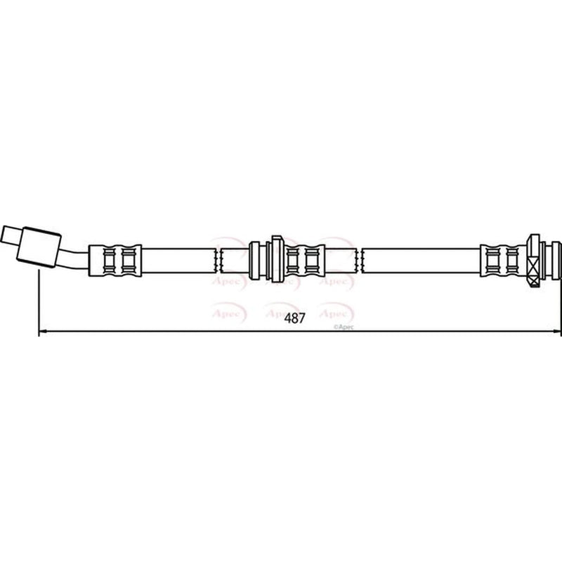 Apec Brake Hydraulic Hose Line Front Right HOS3342