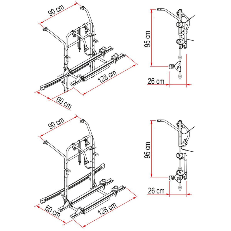 Fiamma Carry Bike for Merc V Class Premium Bike Carrier for Mercedes V Class Fiamma - Bars 4 Cars