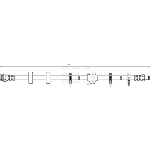 Apec Brake Hydraulic Hose Line Front HOS3101