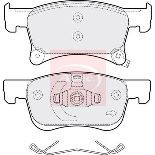 Apec Front Brake Pad Set fits Opel Adam 2014-2018 1.0