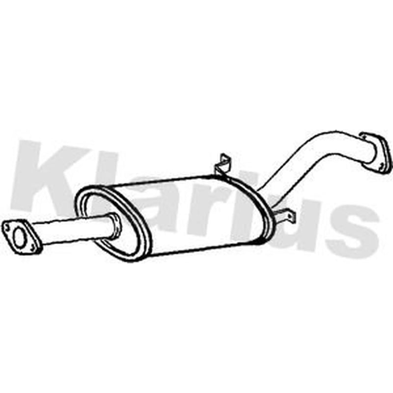 Klarius Box With Centre Pipe Centre fits Mitsubishi Shogun Sport I 1998 on 2.5