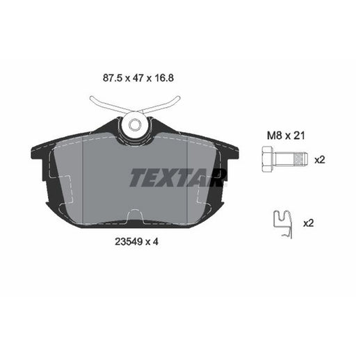 Textar Rear Brake Pad Set 2354901