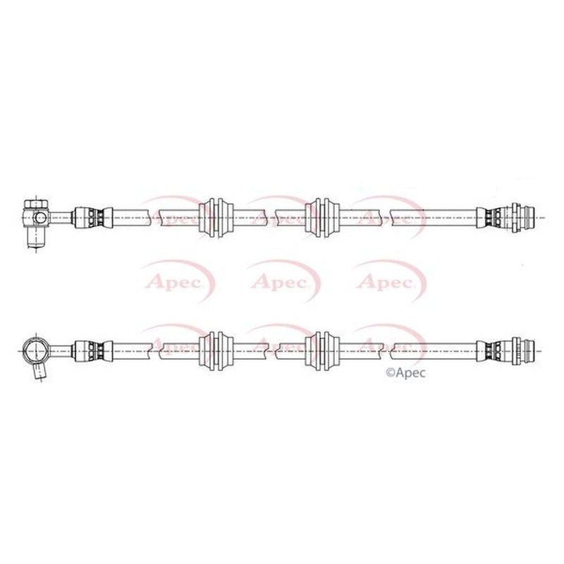 Apec Brake Hydraulic Hose Line Rear Right fits Land Rover Range Rover Evoque