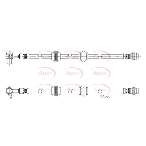 Apec Brake Hydraulic Hose Line Rear Right fits Land Rover Range Rover Evoque