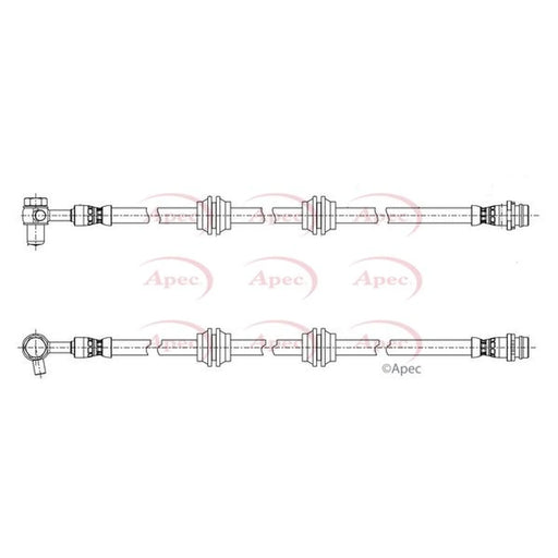 Apec Brake Hydraulic Hose Line Rear Right HOS4505