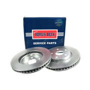 Borg & Beck Front Brake Vented Discs & Pads fits Lexus Is II 2005-2013