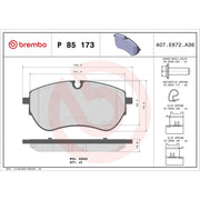 Brembo 4 x Front Brake Pad Set fits VW Amarok 2010-2022 2.0 3.0
