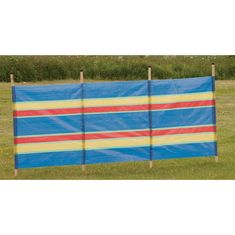 4 Pole Multicoloured Polythene Windbreak 1440 Quest - Dynamic Drive
