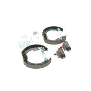Bosch Brake Shoe Set Axle Kit fits Nissan Micra II 1992-2003 1.0 1.3 1.4