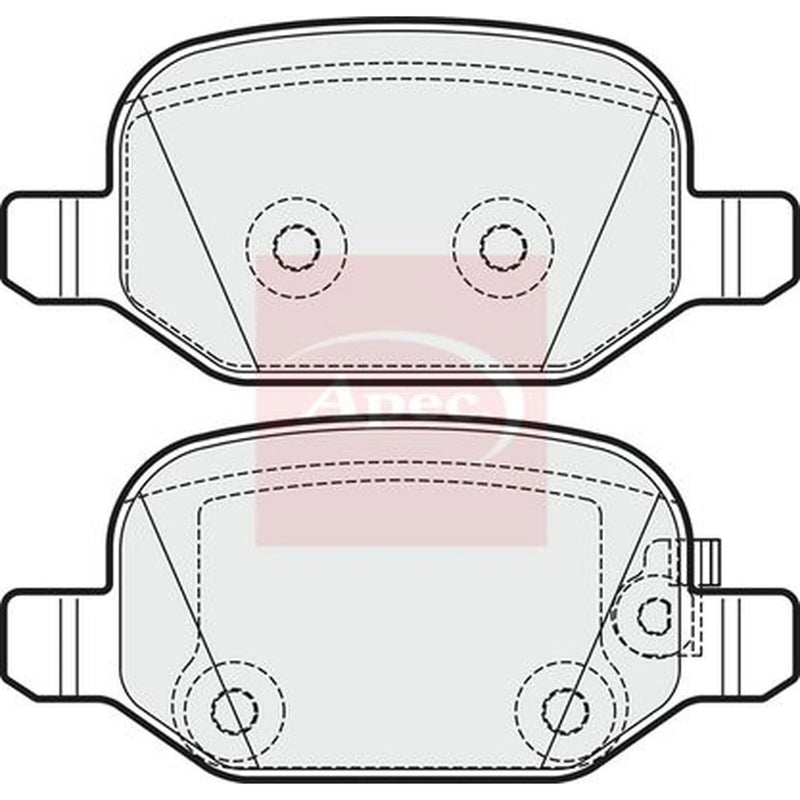 Apec Rear Brake Pad Set PAD1923