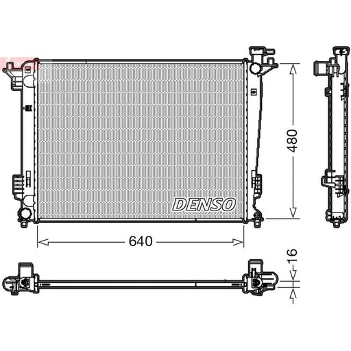 Denso Engine Radiator fits Hyundai IX35 2010-2015 2.0
