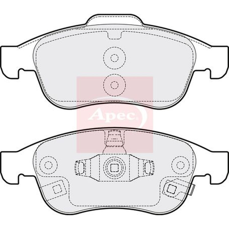 Apec Front Brake Pad Set fits Fiat 500X 2014-2018 1.0 1.4 1.6