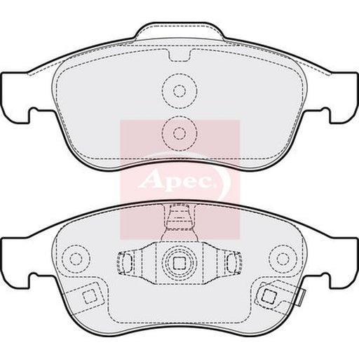 Apec Front Brake Pad Set fits Fiat 500X 2014-2018 1.0 1.4 1.6